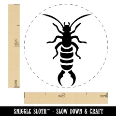 Earwig Insect Bug with Pincer Tail Self-Inking Rubber Stamp Ink Stamper for Stamping Crafting Planners Lime Green
