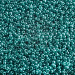 Miyuki 11/0 Luster Round Seed Beads, 22g Turq Green Op #435
