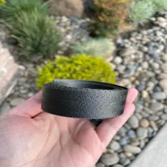 Charcoal 1&rdquo; Seatbelt Webbing (by the yard)