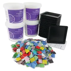 Mosaic Coaster Kit - Set of 24, 4" x 4", Square