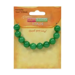 6 Packs of Green Aventurine Beads Pack of 10