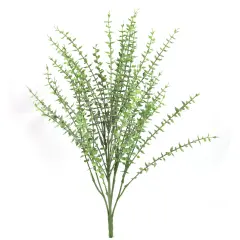 Mini Eucalyptus Grass Bush | 20-Inch | UV Resistant | Indoor/Outdoor Use | Modern Accents | Faux Greenery | Party & Event | Patio & Garden | Home & Office Decor