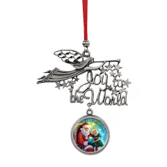 Joy to the World Santa Wishes of Hope And Peace JFK Half Dollar Ornament