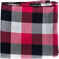 FabricLA 100% Cotton Flannel Fabric - 58/60" Inches (150 CM) - Cotton Tartan Flannel Fabric - Use as Blanket, PJ, Shirt, Cloth Flannel Craft Fabric - Red & Black 19, 10 Continuous Yard