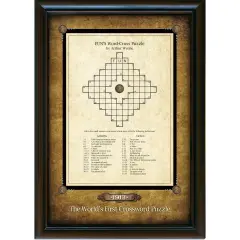 World's First Crossword Puzzle