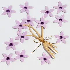 Jolee's Boutique Violet Jeweled Flowers Dimensional Stickers