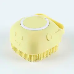 Kitcheniva Baby Silicone Bath Scrubber Gel Dispenser Comb Yellow