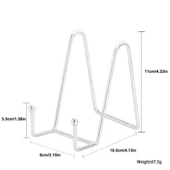 Kitcheniva 4" Metal Frame Holder Display Stands 8 Pack Silver
