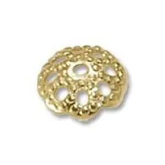 JewelrySupply Bead Cap 6mm Gold Color (10-Pcs)