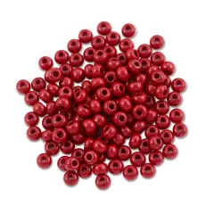 Czech Seed Bead 6/0 (4mm) Beads Opaque Dark Red Beads