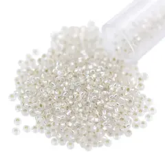 Miyuki Round Rocaille Seed Bead 15/0 Silver Lined Crystal