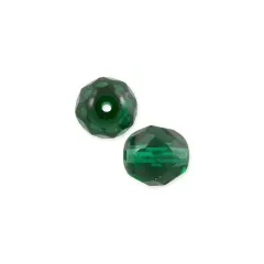 Czech Fire Polished Glass Round Beads 6mm Emerald (Package of 25)