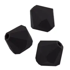 Preciosa Crystal Bicone Bead 6mm Matte Jet (Package of 40)
