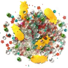 Buttons Galore Sparkletz DIY Craft Embellishments 30 Grams - 3 Packs of Tropical Delight