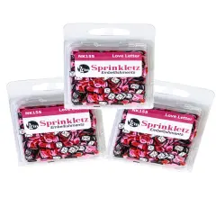 Buttons Galore Sprinkletz Embellishments for Crafts, Tiny Polymer Clay Shapes & Unique Designs - Love Letter- 3 Pack