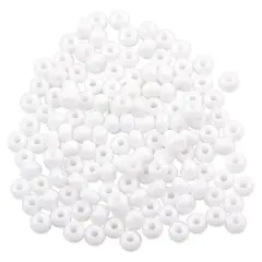 Czech Seed Bead 6/0 (4mm) Beads Opaque White Beads (10 Grams)