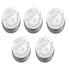 Renata Watch Battery Swiss Made Renata 389 or SR1130SW Or AG10 1.5V (5 Batteries, 389 or SR 1130 SW)
