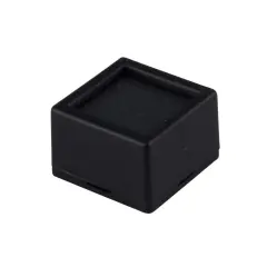 100 Glass-top Square Gem Jars - Black Jewelry Display