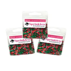 Buttons Galore Sprinkletz Embellishments for Crafts, Tiny Polymer Clay Shapes & Unique Designs - Summer Melon- 3 Pack