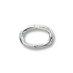 Jump Ring Oval Closed 6x4mm Sterling Silver (1-Pc)