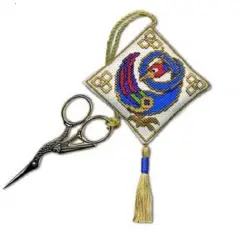 Textile Heritage Scissor Keep Cross Stitch Kit - Celtic Bird Multicolor