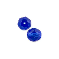 Czech Fire Polished Glass Round Beads 6mm Sapphire (Package of 25)