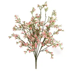 24-Pack: 22" Mini Pink Flower Bush with 14 Sprays by Floral Home&reg;