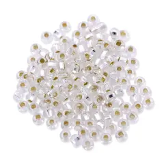 Czech Seed Bead 6/0 (4mm) Beads Silver Lined Crystal (10 Grams) Beads