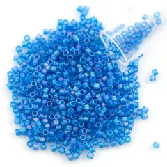 Miyuki Delica Seed Bead 11/0 Matte Transparent Capri Blue AB
