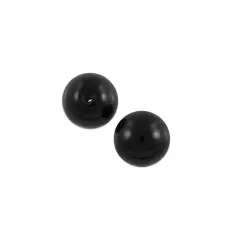 Czech Pressed Glass Round Beads 6mm Jet (Package of 10)