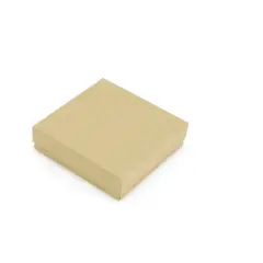 3" x 3" x 1" Kraft Paper Cotton Filled Jewelry Gift Box #33 (Package of 20)