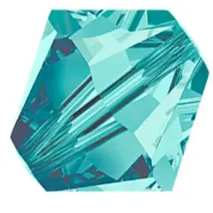 Preciosa Bicone Beads - Choose Your Size - Color: Blue Zircon - 288 Pieces