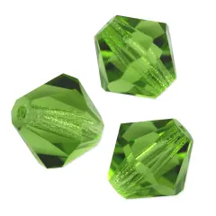 Preciosa Crystal Bicone Bead 3mm Peridot (Package of 50)