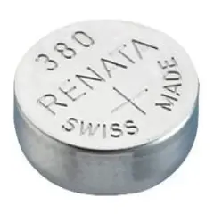 RENATA 380 Battery, Watch, Single Cell, Silver Oxide, 82 mAh, 1.55 V, Flat Top, 9.5 mm (5 pieces)