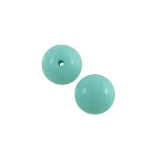 Czech Pressed Glass Round Beads 8mm Turquoise (Package of 10)