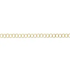 JewelrySupply Long Curb Link Chain 2mm Gold Plated (Foot)