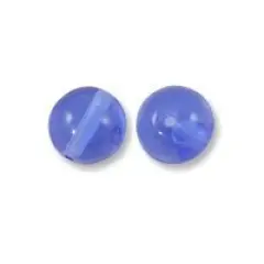 Czech Pressed Glass Round Beads 4mm Sapphire (Package of 10)