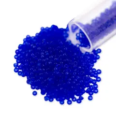 Miyuki Round Rocaille Seed Bead 15/0 Transparent Cobalt Blue