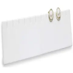 White Earring Bar Holder - 6 Pairs