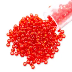 Miyuki Round Rocaille Seed Bead 11/0 Silver Lined Cherry Red
