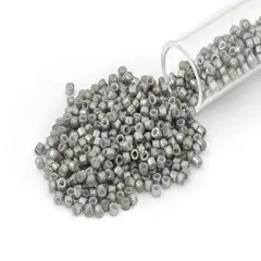 Miyuki Delica Seed Bead 11/0 White Gold Luster Grey AB Opaque
