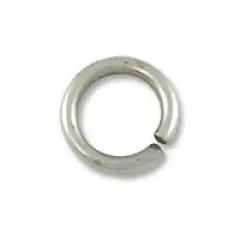 JewelrySupply Jump Ring - Open 4mm Antique Silver Plated (100-Pcs)