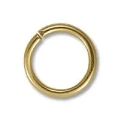 JewelrySupply Jump Ring - Open 8mm Gold Color (50-Pcs)