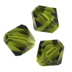 Preciosa Crystal Bicone Bead 6mm Olivine (Package of 40)
