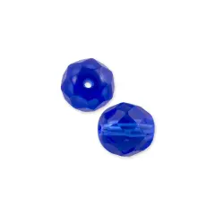 Czech Fire Polished Glass Round Beads 8mm Sapphire (Package of 25)