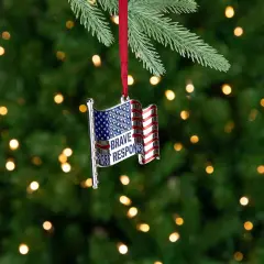 Northlight US First Responders Christmas Ornament with European Crystals - 6.25" Silver