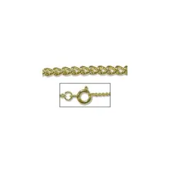 JewelrySupply Curb Chain 16" 2mm Gold Color (1-Pc)