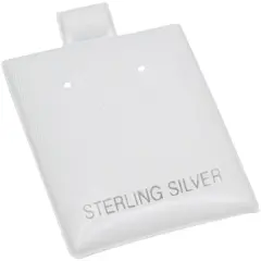 Earring Puff Pads - White S/S 1.5" x 1.75" (Package of 100)