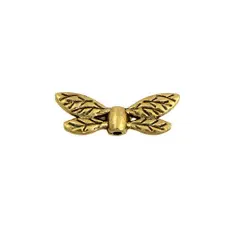 22x8mm Gold Plated Pewter Dragonfly Wings Bead