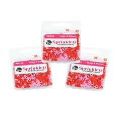 Buttons Galore Sprinkletz Embellishments for Crafts, Tiny Polymer Clay Shapes & Unique Designs - Hugs and Kisses- 3 Pack